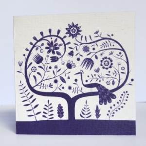 Carte Paon bleu