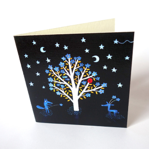 Card Forget-me-not tree