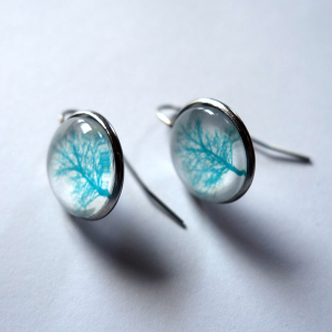 Hooks earrings Blue oak