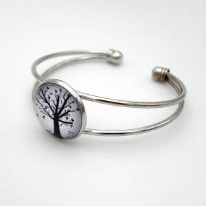 Cuff bracelet Hearts tree