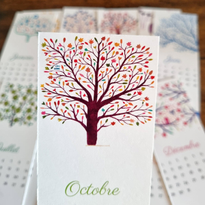 Marque-page calendrier perpétuel Les arbres enchantés