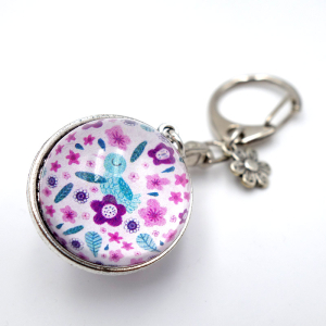 Customizable keychain Pink liberty