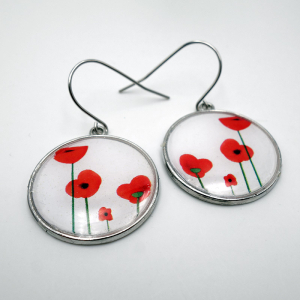 Earrings Poppies