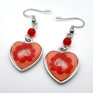 Boucles d'oreilles coeurs Mona