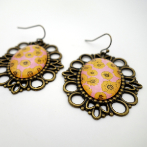 Vintage earrings Marsh Marigold