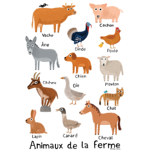 Print Animals of the farm