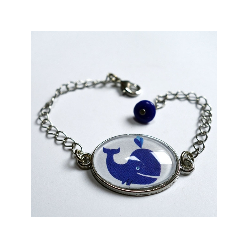 Bracelet enfant Baleine bleue