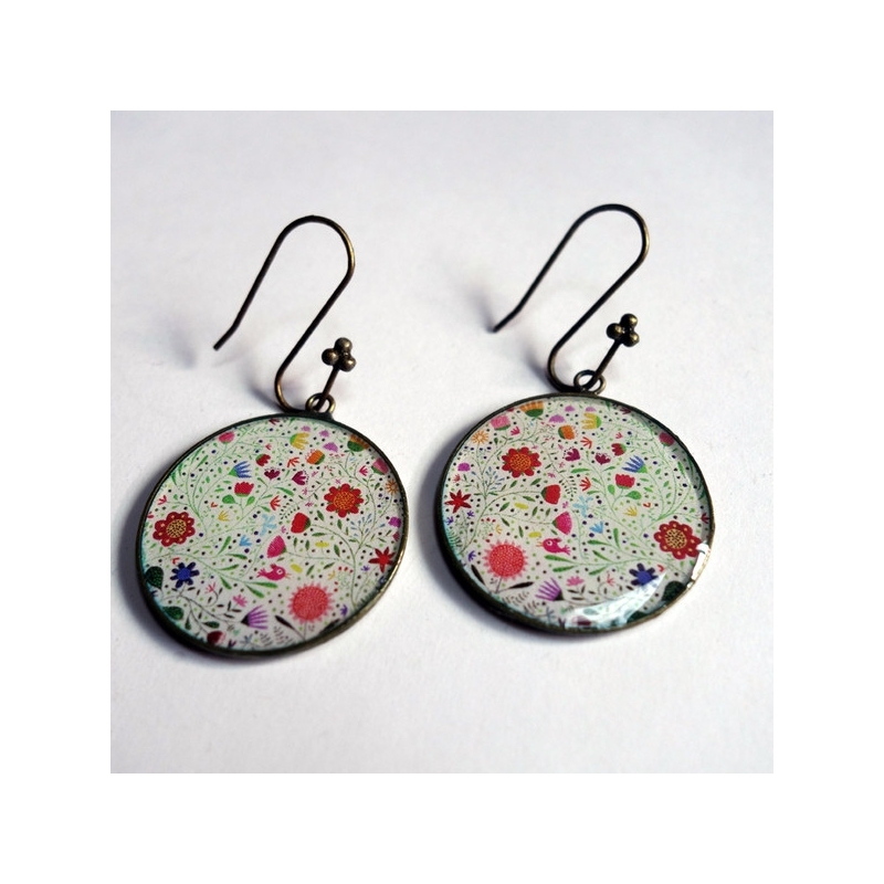 Boucles d'oreilles Bouquet de fleurs