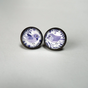 Earrings Purple birds