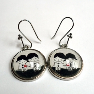 Boucles d'oreilles Les amoureux à l'étoile