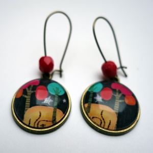 Earrings Melted trees