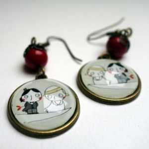 Boucles d'oreilles Les petits mariés